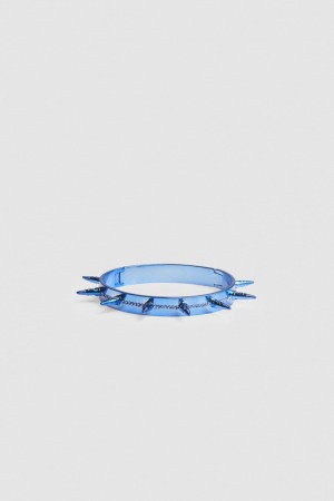 Patrizia Pepe Brass And Glass Bracelet Blauw | 2758BIAGP