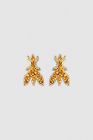Patrizia Pepe Brass Earrings Oranje | 4197VQIHS