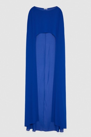 Patrizia Pepe Cape In Poly Georgette With Neckline On The Back Lichtblauw | 7241STKDC