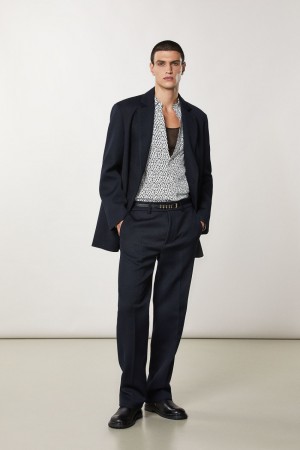 Patrizia Pepe Classic Cotton Pants Blauw | 1276FGYOH