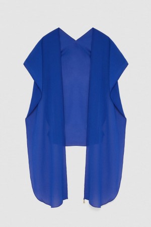 Patrizia Pepe Crepe Stole With Fly Detail On The Tip Lichtblauw | 7684ENYQR