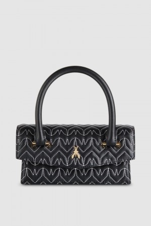 Patrizia Pepe Fly Bamby Quilted Leather Bag Zwart | 8546FKXNI