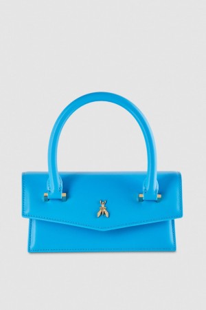 Patrizia Pepe Fly Bamby Shoulder Bag With Handles Lichtblauw | 9051UJWTZ