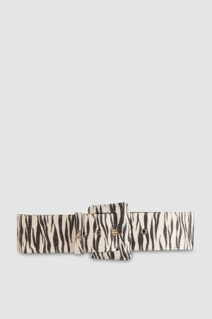 Patrizia Pepe High-waisted Belt With Lined Buckle Animalier | 5094LYXSO