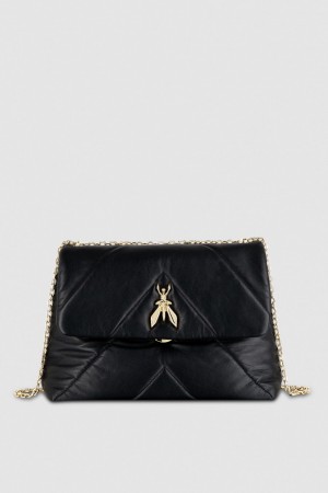 Patrizia Pepe Padded Fly Crossbody Bag Zwart | 8132QWLCP