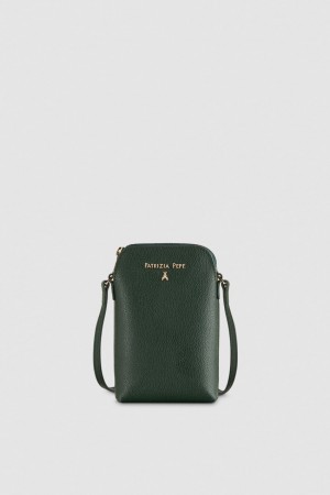 Patrizia Pepe Phone Holder With Shoulder Strap Groen | 6049UHZQT