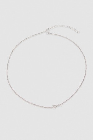 Patrizia Pepe Rhinestone Necklace Zilver | 7264XCPYS