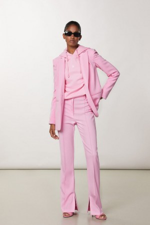 Patrizia Pepe Slim Pants With Side Slit Roze | 5679FQIMZ