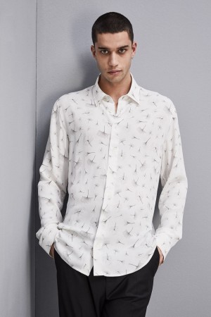 Patrizia Pepe Soft Twill Viscose Shirt Wit | 6195UQCRG